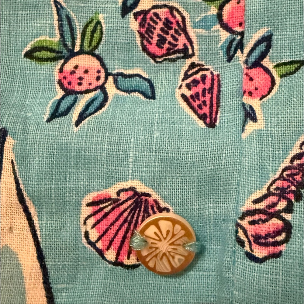 NWT Lilly Pulitzer Lilo Linen Short FLORIDA Tropical Shorts Size L - Picture 5 of 7